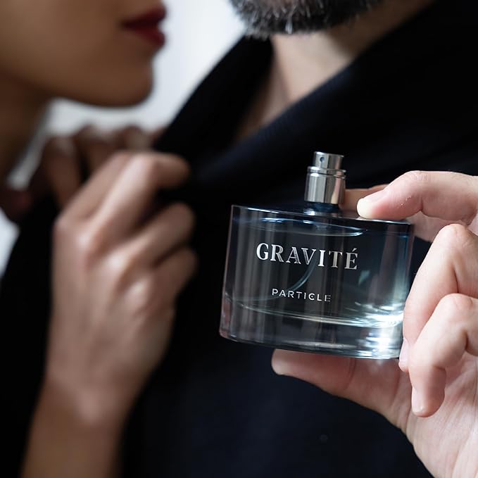Particle Gravité Cologne Spray for Men, Long Lasting Fresh Scent, Men's Perfume Woody Citrus Fragrance, Notes of Pepper, Rosemary, Grapefruit, Cedar, Cashmere & Musk, 3.38 FL OZ Bottle