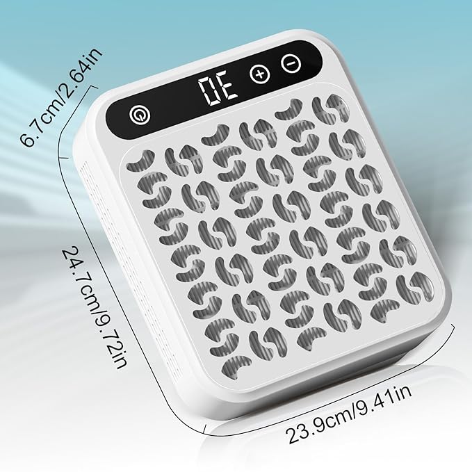 MEKK Professional Nail Dust Collector with Reusable Filter,Vacuum Fan Dust Extractor, Powerful & Quiet Nail Tech Dust Suction Machine for Nail Polish Remover,Salon & Home- White