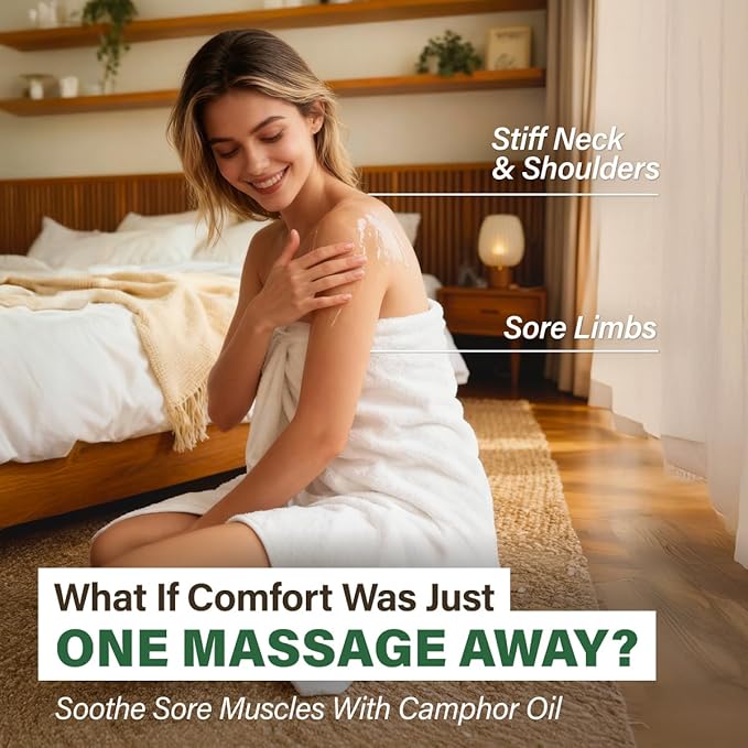 KUKKA Camphor Essential Oils - 4 Fl Oz - for Hair, Skin, Diffuser, Aromatherapy & DIY Soap Making Scent