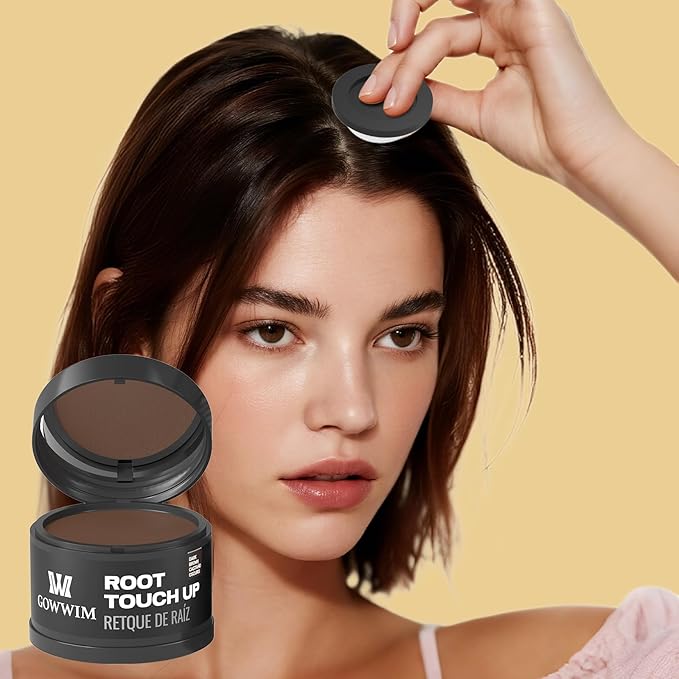 Hairline Powder (Medium Brown) - Instantly Cover Gray Roots, Hair Touch-Up, Hair Color Shadow for Thin Hair