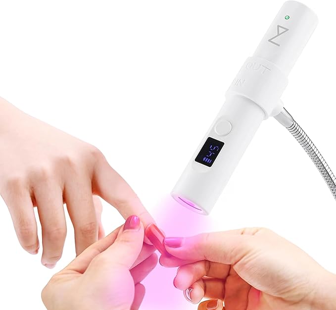M - GlamCure GO Nail Flash Cure Lamp with Focus Beam Technology, Touch Screen - LED & UV Nail Light - Curing Lamp for Gel Nails, Acrylic, Builder - Portable & Adjustable