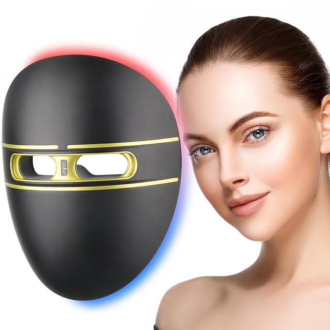 Pro-Grade FSA LED Light Therapy Facial Mask- HSA Salon Treatment for Acne, Wrinkles & Redness at Home