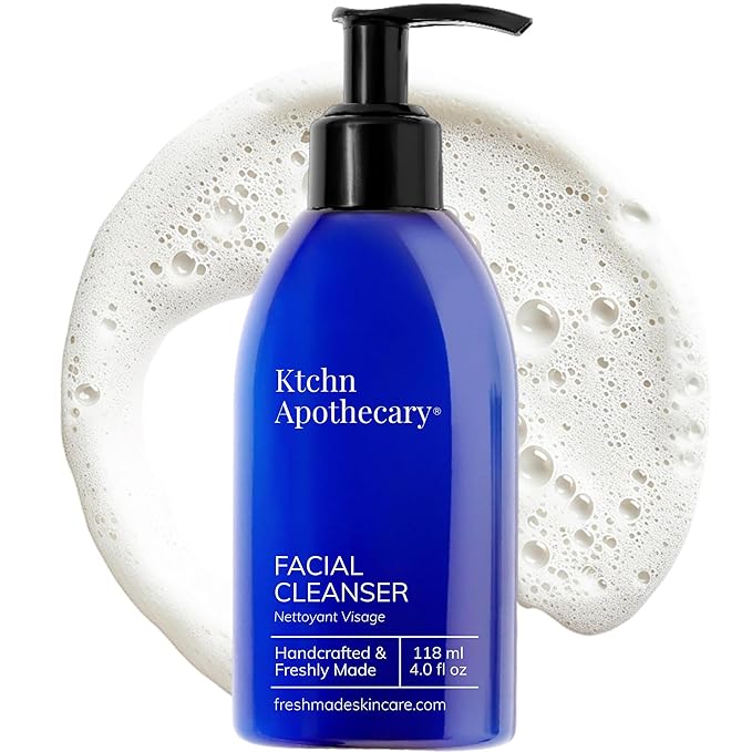 Natural Hydrating Foaming Facial Cleanser | NonDrying Cream-to-Foam Face Wash | High-Performing yet Gentle | Softer, Smoother Glowing Skin | Handcrafted in Small Batches | All Skin Types | Women & Men