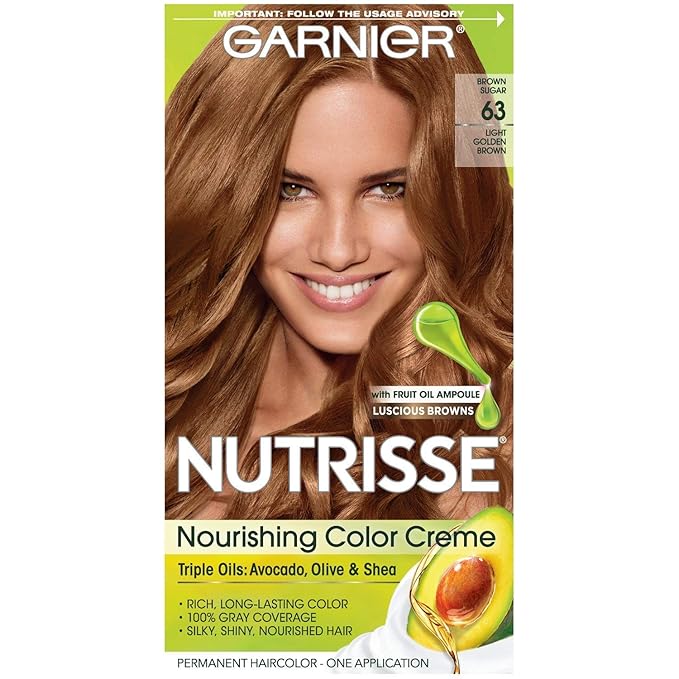 Garnier Nutrisse Nourishing Color Creme [63] Light Golden Brown 1 ea (Pack of 11)