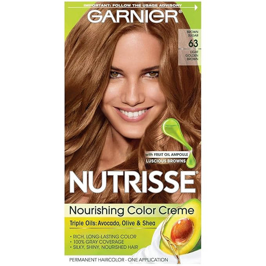 Garnier Nutrisse Nourishing Color Creme [63] Light Golden Brown 1 ea (Pack of 11)