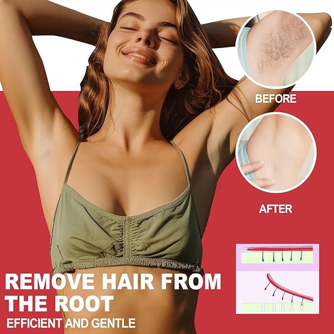 3lb Hard Wax Beads Bulk, Commercial Salon Quality Hypoallergenic Waxing Bead, Unscented Sensitive Skin Stripless Wax Pellets, Coarse & Fine Hair Removal Refill for Body, Bikini Line, Underarm, Legs