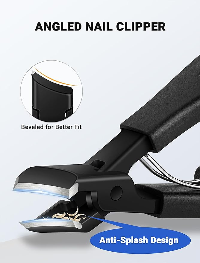 Toenail Clippers for Seniors Thick Toenails, Sharp Ingrown Toenail Clippers Nail Cutter Long Handle with Wide Jaw for Thick Nails, Heavy Duty Large Toe Nail Clipper Set for Men & Women,7 Pcs