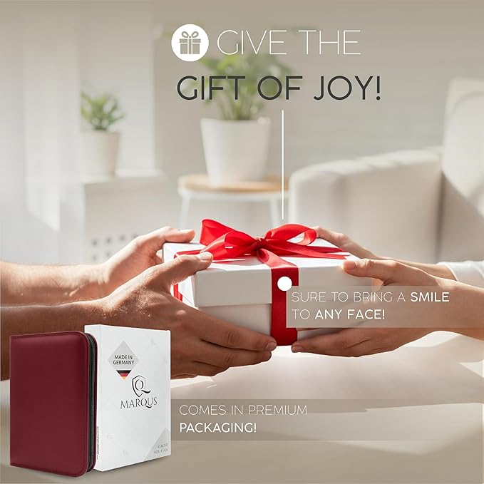 Manicure Set Women and Men – 12-Piece Professional Grooming Kit with Premium Tools, Genuine Leather Case, and exclusive Glass Nail File for Hand & Foot Care, German Quality