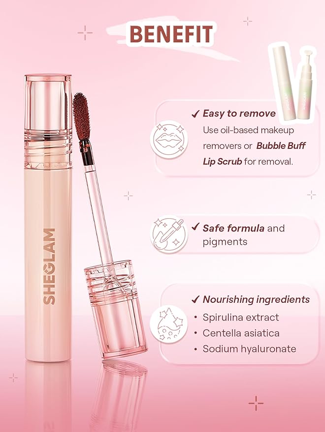 SHEGLAM Fall In Line Peel Off Lip Liner Stain Long Lasting Transfer-proof Nude Lip Tint-Pinky Promise