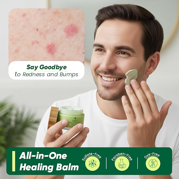 Men's Skin Moisturizer Balm – Face & Body For All Skin Types – Botanical cleansing Balm for full Day Moisturize - Ember Citrus Scent, 2oz