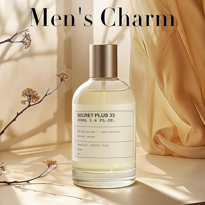 SECRET PLUS 33 Eau de Parfum for Men - 100ml - Long Lasting Cologne Spray, Gift of Power