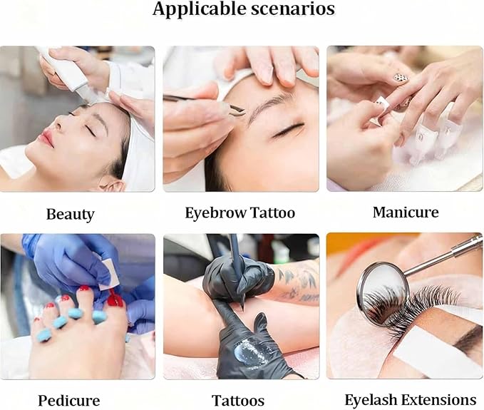 Foldable LED Nail Tech Lamp for Desk, Arc Half Moon Light with Phone Holder, 3 Color Temperature, Manicure Table Beauty Tattoo, Eyelash Extension