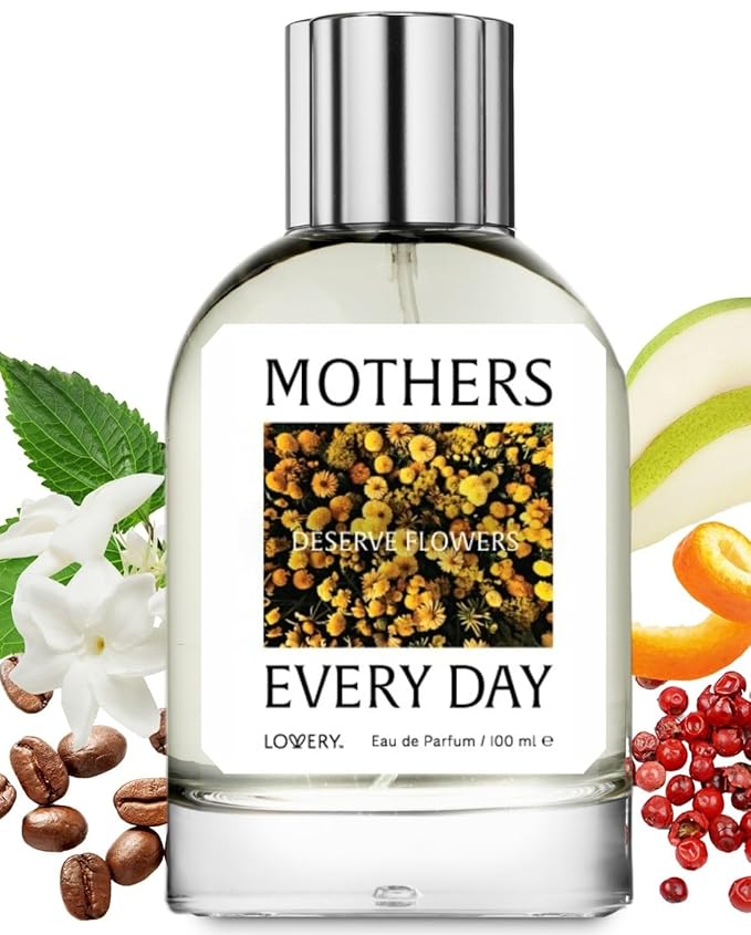 LOVERY Mothers Deserve Flowers Every Day Perfume – A Warm & Comforting Eau de Parfum for Women – Long-Lasting, Heartfelt Scent That Honors Mom’s Love – Thoughtful Gift – 100 ml – Made in France