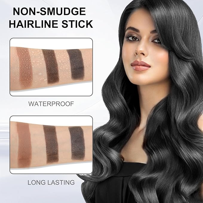 Root Touch Up Hair Color Shadow Powder, Gray Hair Cover Up Hairline Powder for Women, Double Head Cover Blond With Sponge & Brush, Waterproof Hairline Concealer