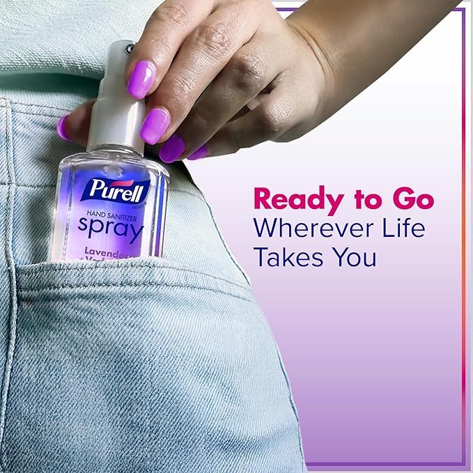PURELL Hand Sanitizer Spray, Infused with Essential Oils, Scented Variety Pack, 2 fl oz Travel-Size Bottle (Pack of 6) - 2026-04-ECMP