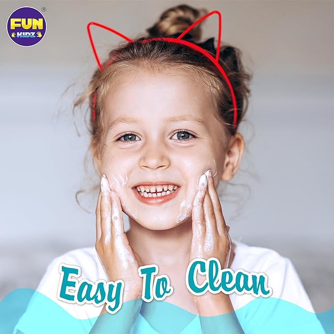 Makeup Kit for Kids, FunKidz Washable Play Pretend 60 PCS Cosmetic Toys Make Up Box Gift for Little Girls Ages 6-12