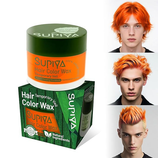 Temporary Hair Styling Color Wax, Green Blue Purple Red Hair Dye Color Wax Washable Natural Instant Hair Coloring Cream for DIY Hairstyle for Kids Men Women(Color #41)