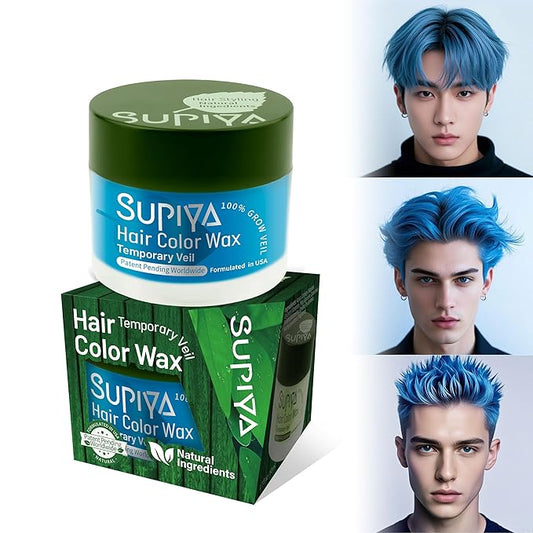 Temporary Hair Styling Color Wax, Green Blue Purple Red Hair Dye Color Wax Washable Natural Instant Hair Coloring Cream for DIY Hairstyle for Kids Men Women(Color #10)