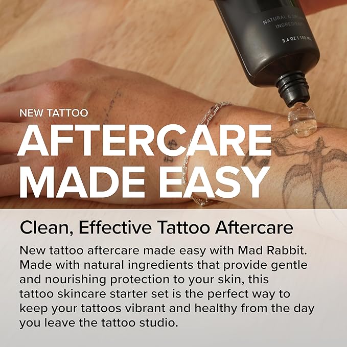 Tattoo Care Bundle Kit (3-Piece) Repair Soothing Gel, Enhance Balm & Defend SPF 30 Sunscreen - Full Coverage Tattoo Care Kit for New & Current Tattoos