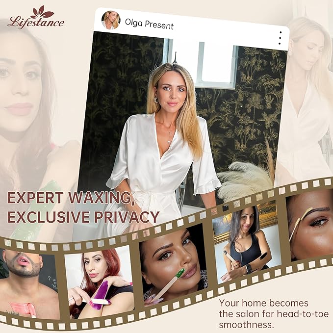 Lifestance Coffee Waxing Beads, 1LB Coarse Hair Removal Wax Beans for Face, Eyebrow, Brazilian Bikini, Sensitive Skin at Home for Women and Men