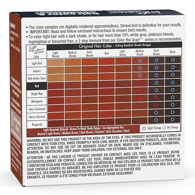 Light Mountain Henna Hair Color & Conditioner - Red Hair Dye for Men/Women, Organic Henna Leaf Powder and Botanicals, Chemical-Free, Semi-Permanent Hair Color, 4 Oz (Pack of 3)