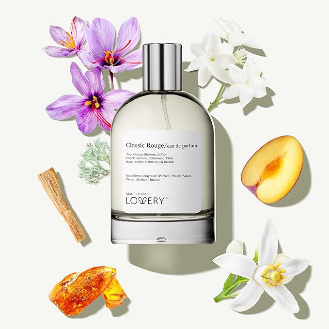 LOVERY Classic Rouge Eau de Parfum Inspired by B.accarat R.ouge 540, Long Lasting Perfume for Women & Men, Clean Fragrance Perfume Spray, 100ml Perfumes for Women, Birthday Gifts - USA