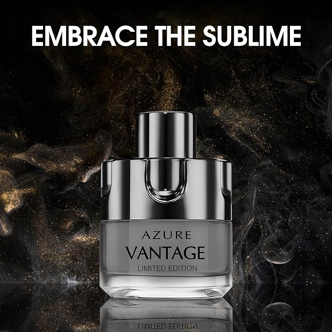 3Pack Men Cologne Azure Vantage Series Eau De Parfume Spray with Woody Floral & Fruity Scent Perfume Gift Set Day to Night Luxury Fragrances