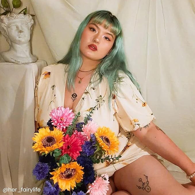 Arctic Fox Semi-Permanent Hair Dye, Vegan & Cruelty-Free, Pastel Mint Green, Conditioning, Ammonia-Free, Peroxide-Free, Neverland, 8 Fl Oz (Pack of 2)