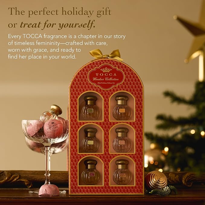 Tocca Wonders Collection Mini Perfume Gift Set ($90 Value) - Deluxe Set Includes Florence, Stella, Cleopatra, Giulietta, Lucia, and Laila, 5 ml Each Perfume Dabbers