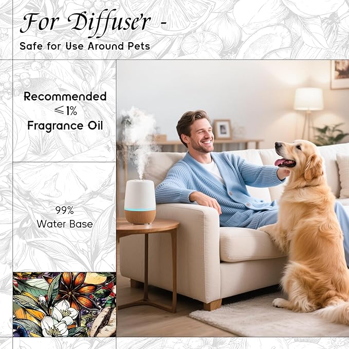 HIQILI Beach Walk Fragrance Oil for Diffuser & Humidifier, Candle & Soap Making, Luxury Hotel Scents, Perfect as a Gift - 1 Fl Oz