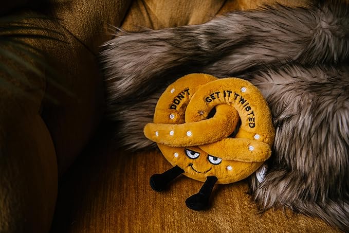 Punchkins Pretzal Plushie - Don't Get It Twisted Sassy Preztal Plush, Funny & Cute Food Plush Toy for Gifting