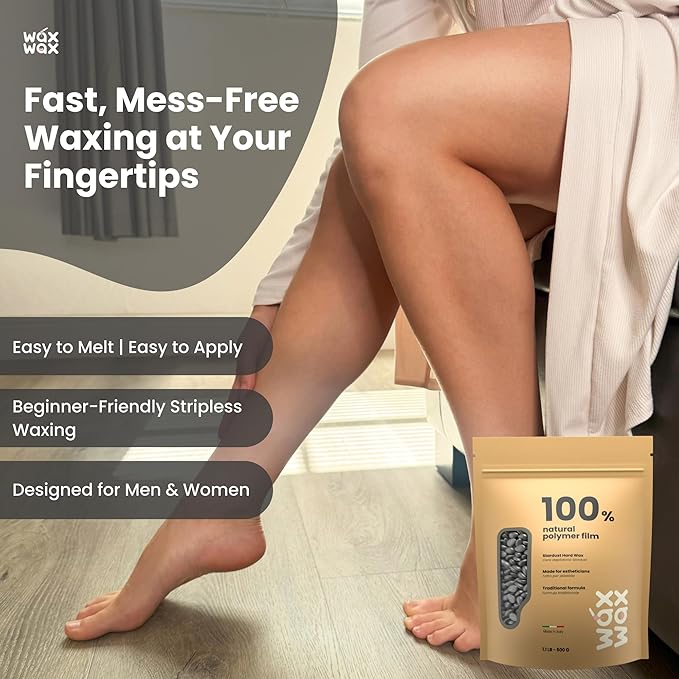 Stardust Hard Wax Beads | Coarse Hair Removal Wax for Ultra Sensitive Skin | Strip-Free, Low Melting, Cruelty-Free & Eco-Friendly Waxing Beads With Hybrid Rosin Formula | Made In Italy - 2.5lb