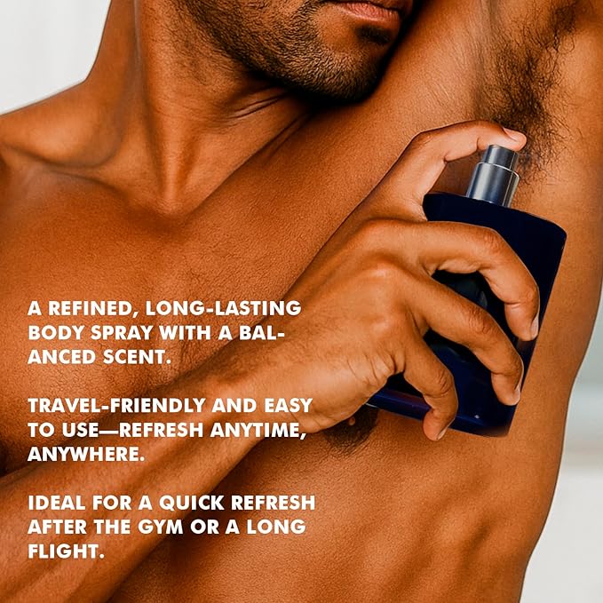 Deodorizing Body Spray for Men 3.56 Fl.Oz, Notes of Grapefruit Pineapple and Sandalwood, Long lasting Men's Fragrance Mist