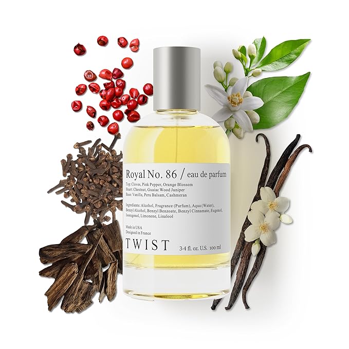 Twist Royal No. 86 - Eau De Parfum Inspired by Replica M. Margiela's By The Fireplace, Long-Lasting Perfume For Women & Men, Paraben Free, Vegan, Clean Ingredients, Unisex - 100 ml (3.4 fl. oz.)