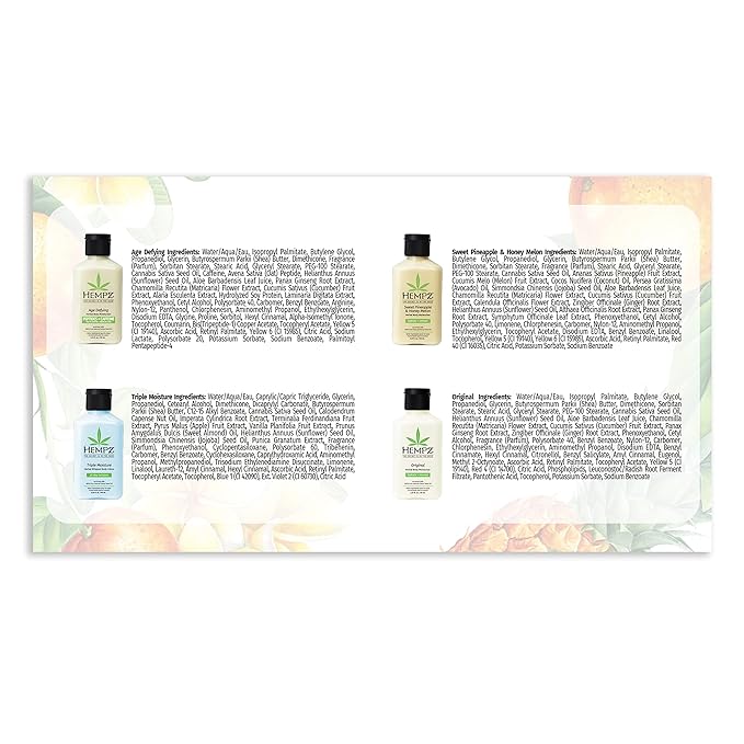 Hempz Everyday Favorities, 4-Piece Mini Lotion Gift Set, 2.25 oz