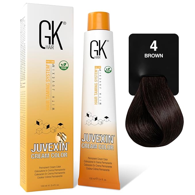 GK HAIR Global Keratin Professional Hair Color Cream Tube (3.4 Fl Oz/100ml) Nourishing & Cleansing Colors for Styling High Performance Long Lasting Permanent Natural Toner Dye