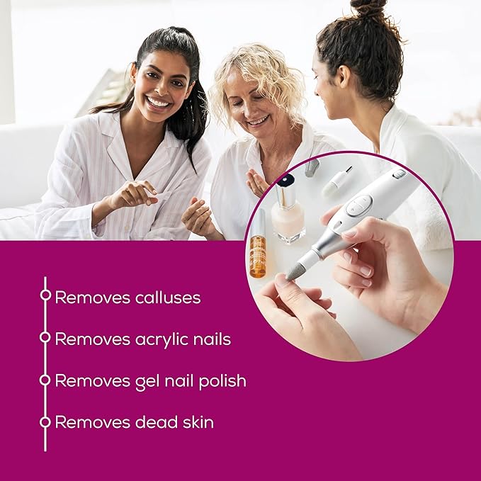 Beurer MP42 Nail Drill, 7-in-1 Nail Kit with Strong Sapphire Nail Drill Bits, Electric Nail File and Nail Buffer Includes Bright LED Light, Pedicure Kit and Manicure Set with Storage Case