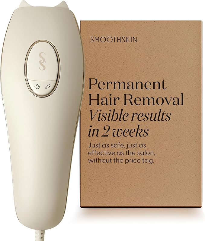 SmoothSkin Pure Adapt Champagne IPL Hair Removal Device, at-Home Laser Hair Removal for Women & Men, Visible Results in 2 Weeks, Safe for Face & Body, Long-Lasting Hair Reduction, Full Body Use