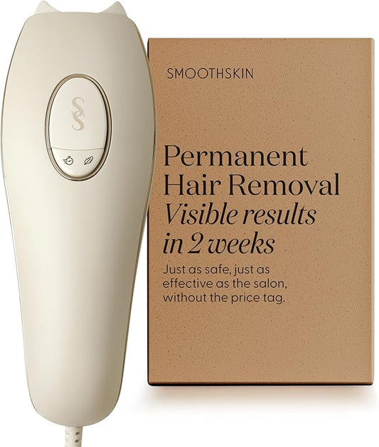 SmoothSkin Pure Adapt Champagne IPL Hair Removal Device, at-Home Laser Hair Removal for Women & Men, Visible Results in 2 Weeks, Safe for Face & Body, Long-Lasting Hair Reduction, Full Body Use