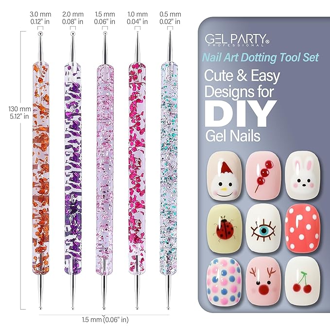 GELPARTY Nail Art Brush Kit – 32 PCS Professional Nail Brushes for Acrylic, Gel, UV/LED, Ombre & 3D Design | All-in-One Manicure Tool Set for Salon & DIY