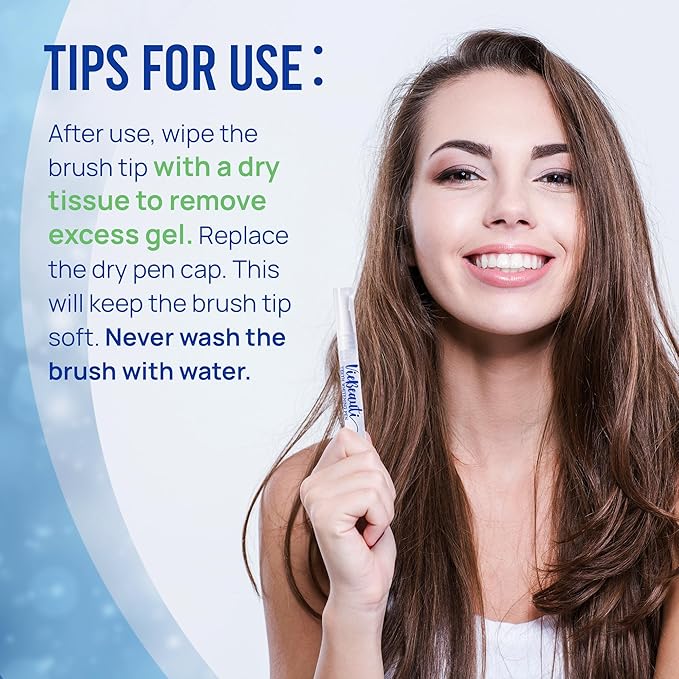 Teeth Whitening Pen Gel Kit: 35% Carbamide Peroxide Gel for Stain Removal - No Sensitivity with Remineralizing Pen for a Brighter Whiter Smile Mild Mint (7 Pack)