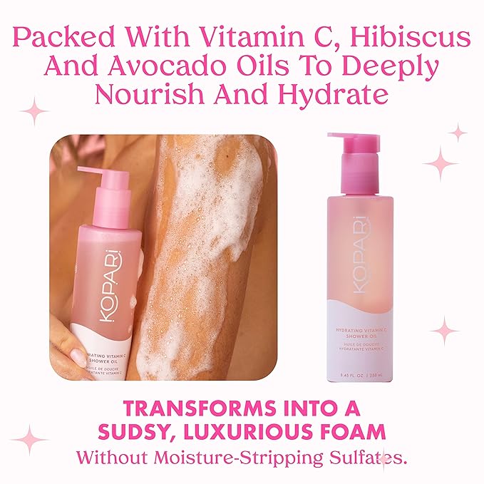 Kopari Sudsy Shower Oil - Skin Cleansing, Moisture Locking, Skin Hydrating Shower Oil (8.4oz)