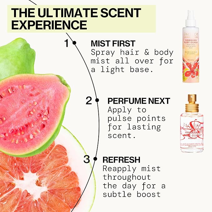 Pacifica Hawaiian Ruby Guava Spray Perfume - Vegan, Cruelty-Free Personal Fragrance with Essential Oils