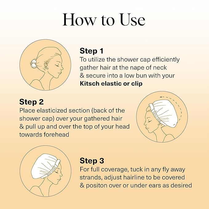 Kitsch Mickey/Minnie Luxury Shower Caps for Women Reusable Waterproof - Large Shower Cap for Women and Men, Non-slip, Quick-dry Hair Cap for Long and Short Hair, Stylish Design