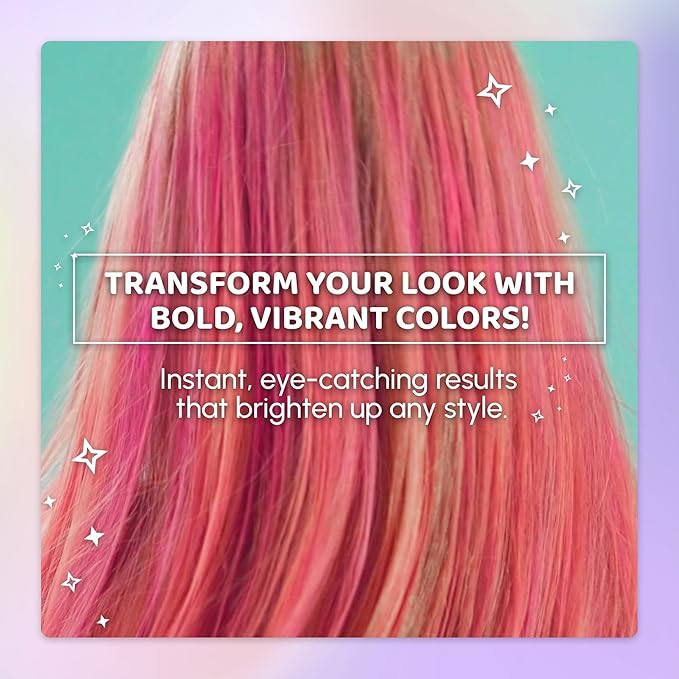 Blue Squid Hair Chalk for Girls Pens – 10 Dustless Vibrant Temporary Hair Color for Kids - Ideal Christmas, Birthday Gifts for Girls & Teens - Kid Safe, Washable Hair Dye for Ages 6 7 8 9 10 11 12