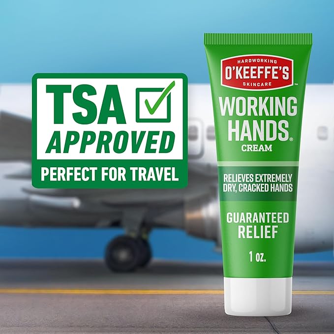 O'Keeffe's Working Hands Hand Cream for Extreme Dryness - 1 oz Tube (3 Pack) - Repairing Skincare for Cracked, Dry Hands