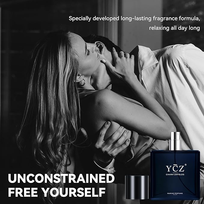 Ycz Midnight Marine Perfume for Men, 1.7 oz. Refreshing & Warm Masculine Scent for Daily Use Men's Casual Cologne Smell Fresh All Day A Gift for Any Occasion