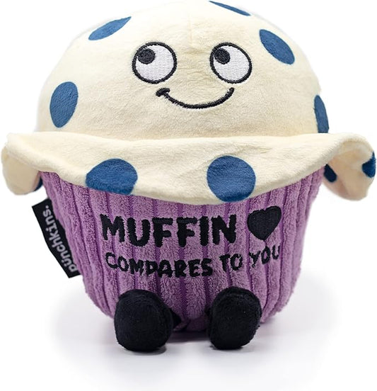 Punchkins Plush Gift, Sweet and Cute Collectible for Adults, Unique Desk Decor, Emotional Support Toy, Blue