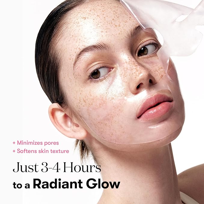 VT COSMETICS Collagen Reedle Shot 100 2-Step Hydrogel Mask(34.5gx4ea), Intensive Firming, Exosome 500Da Collagen, Fine Lines, Overnight Melting Mask, Korean Facial Mask, Pink Collagen