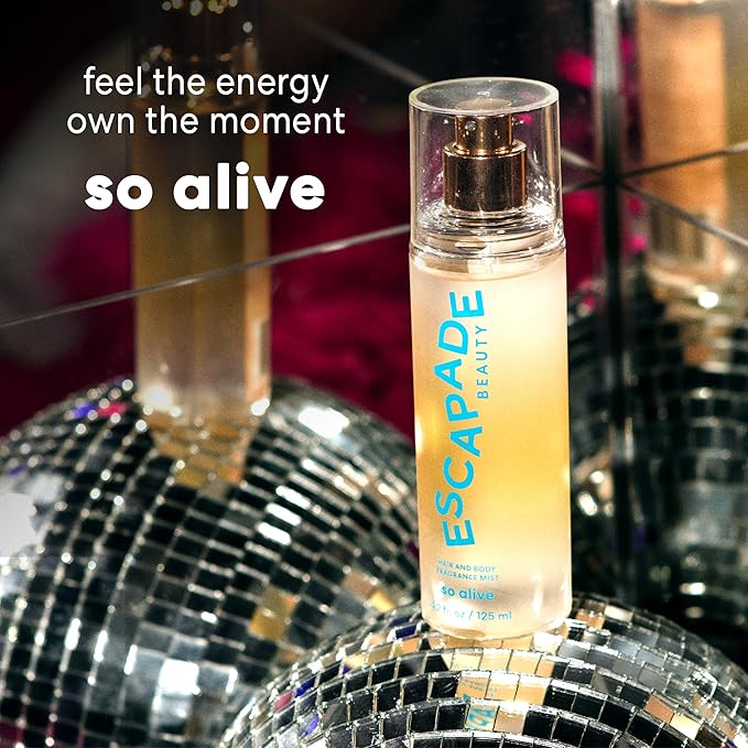 Escapade Beauty So Alive Fragrance Body Mist (4.2oz) - Pink Lotus Blossom, Apple Blossom, Tropical Pineapple, Peach Nectar